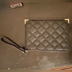 Black Leather Forever 21 Clutch